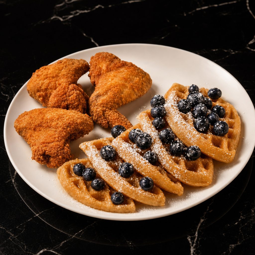 Blueberry Waffle & Wings.