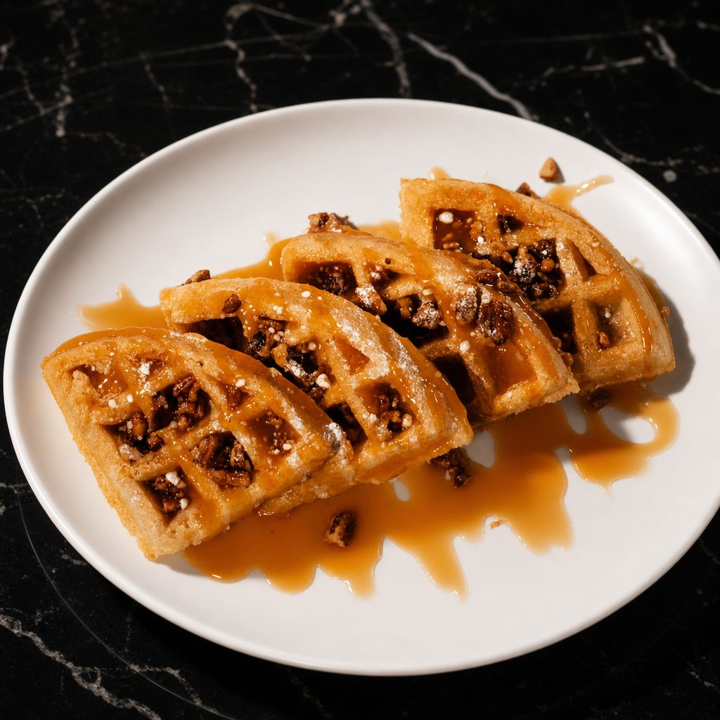 Caramel Rum Waffle & Wings.