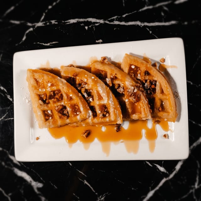 Caramel Rum Waffle & Wings.